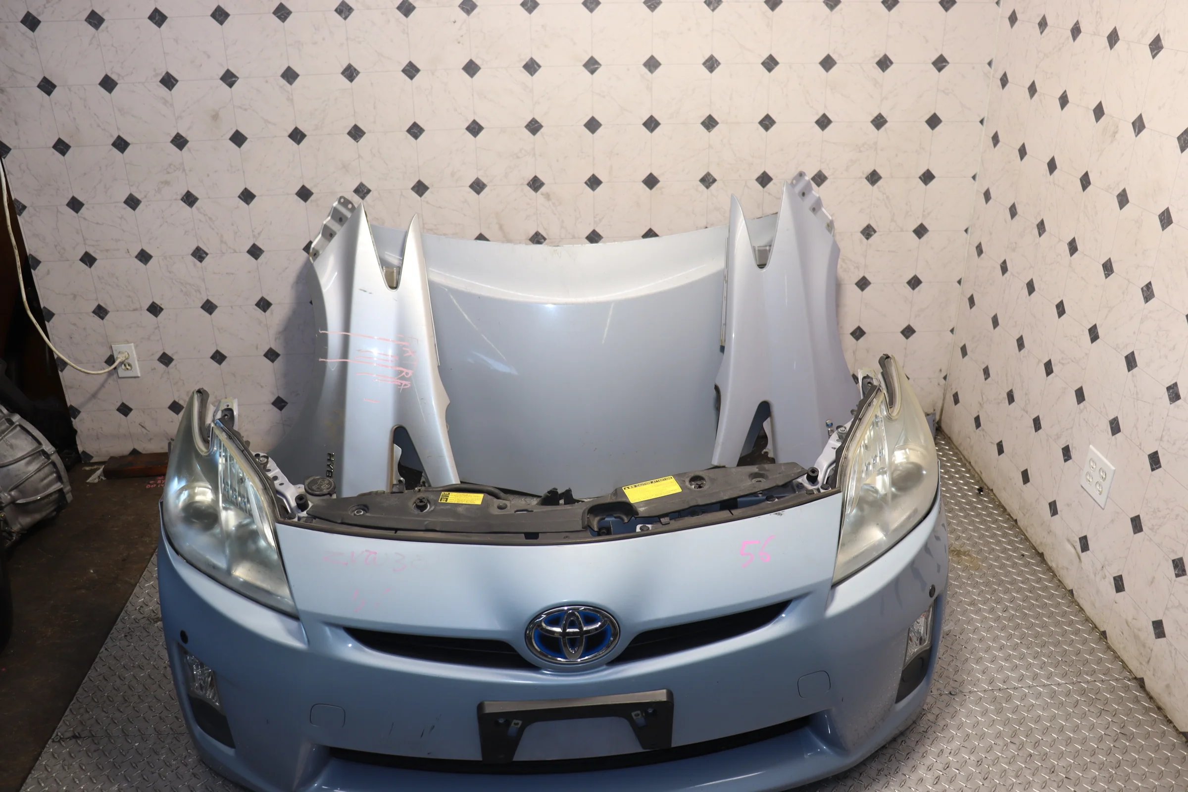 JDM 10-15 TOYOTA PRIUS HYBRID NOSECUT REPLACEMENT W/HOOD & FENDERS (Blue) - Image 3