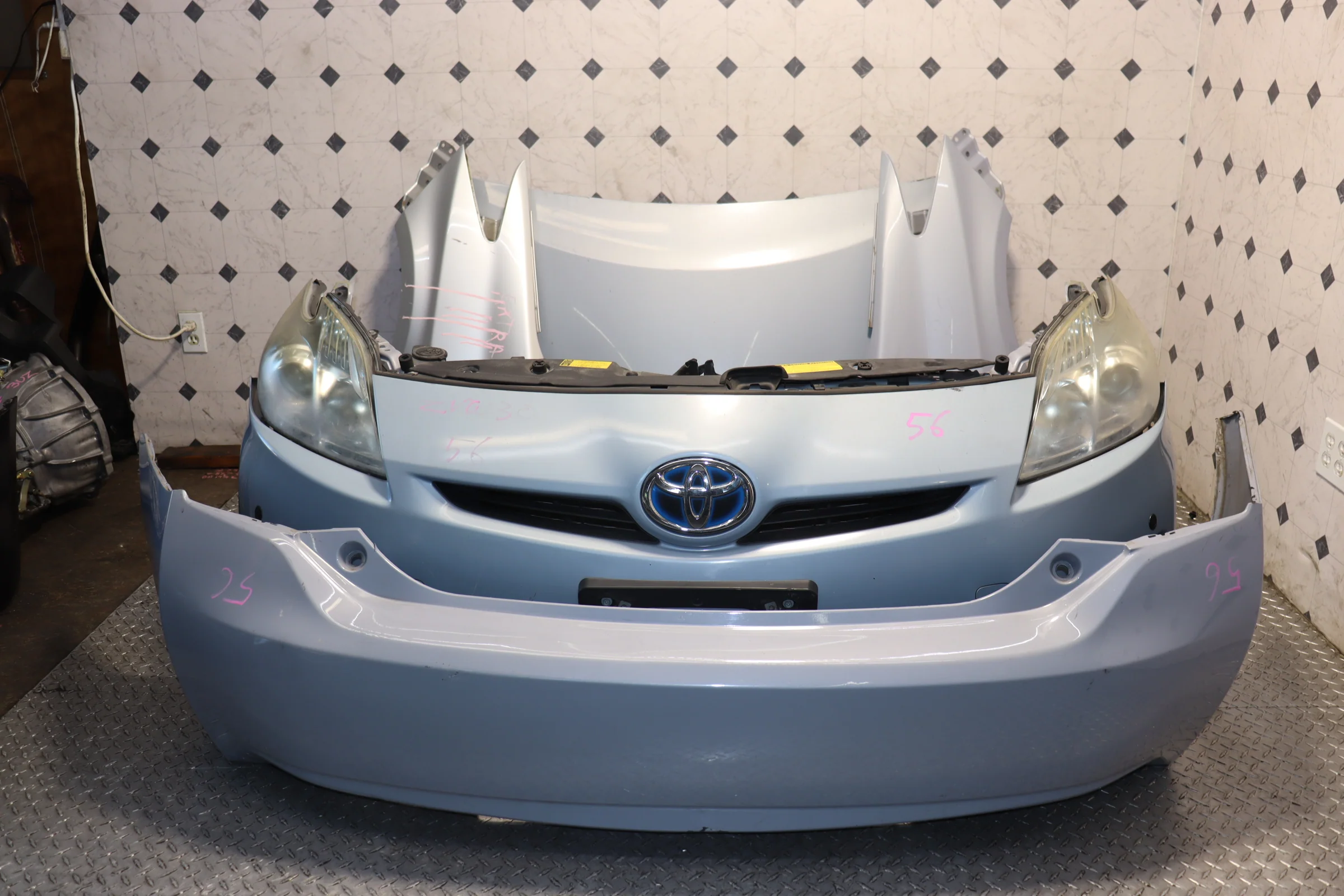 JDM 10-15 TOYOTA PRIUS HYBRID NOSECUT REPLACEMENT W/HOOD & FENDERS (Blue) - Image 7