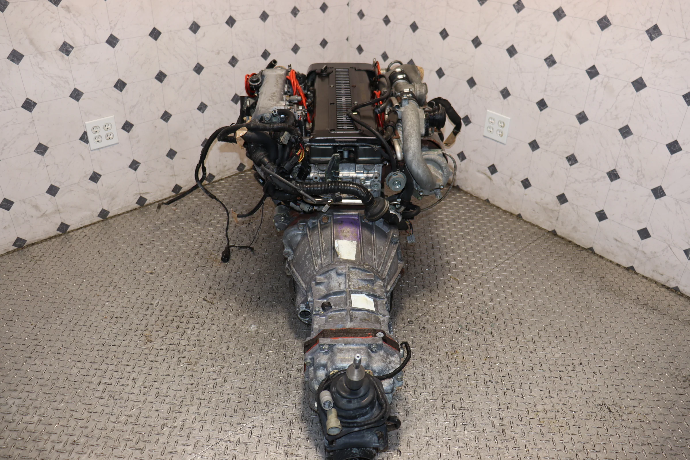 1JZ Non-VVTi Twin Turbo JDM Engine & R154 5-Speed Manual Transmission Swap ECU + Wiring Harness - Image 14
