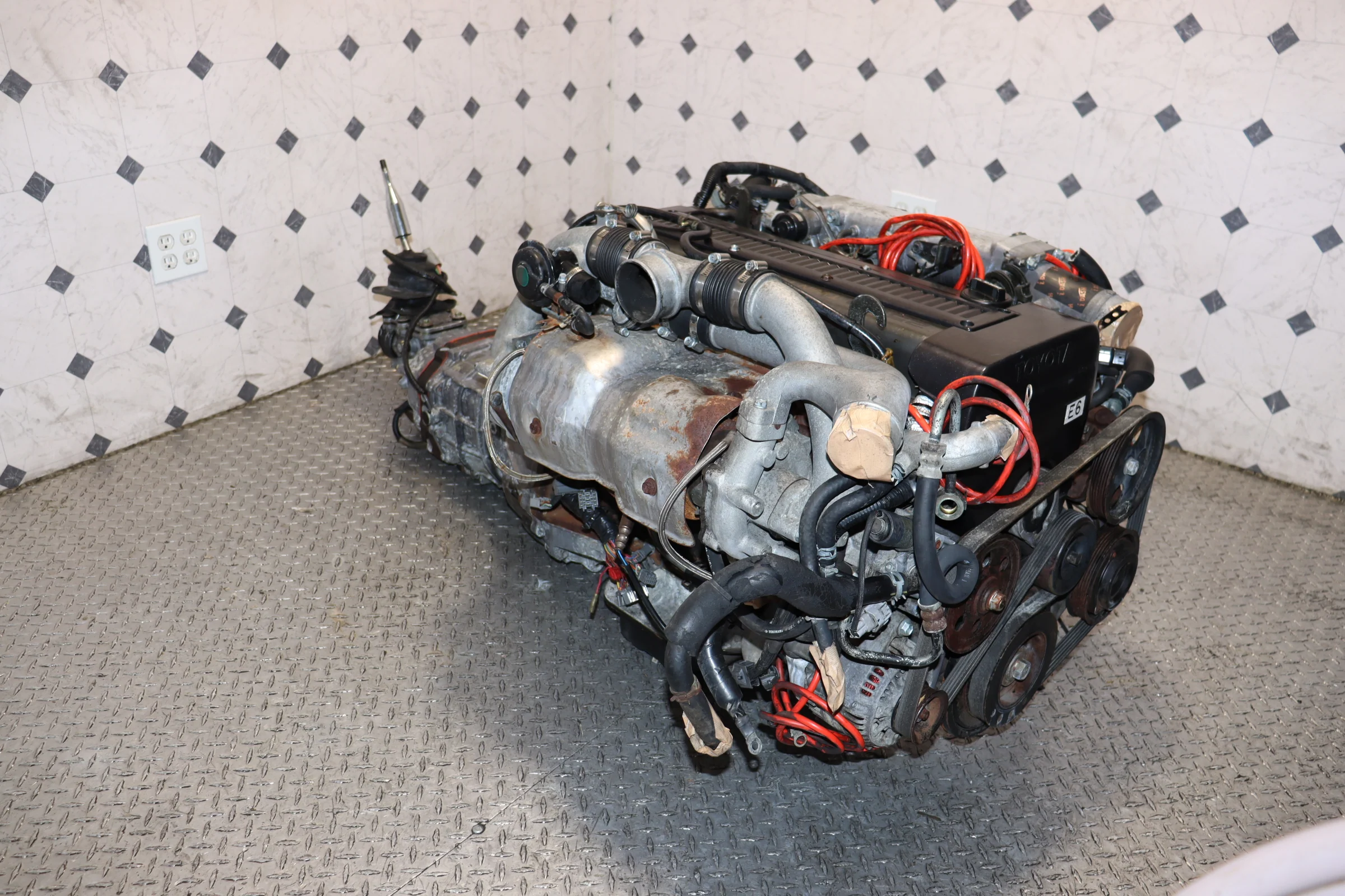 1JZ Non-VVTi Twin Turbo JDM Engine & R154 5-Speed Manual Transmission Swap ECU + Wiring Harness - Image 3