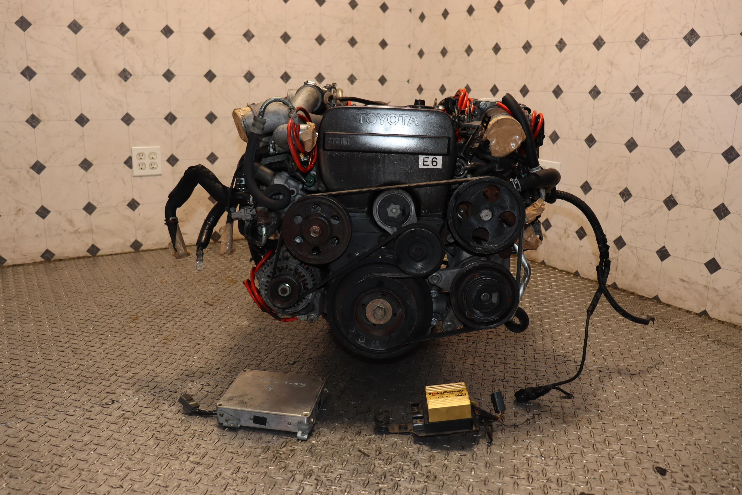 1JZ Non-VVTi Twin Turbo JDM Engine & R154 5-Speed Manual Transmission Swap ECU + Wiring Harness - Image 8