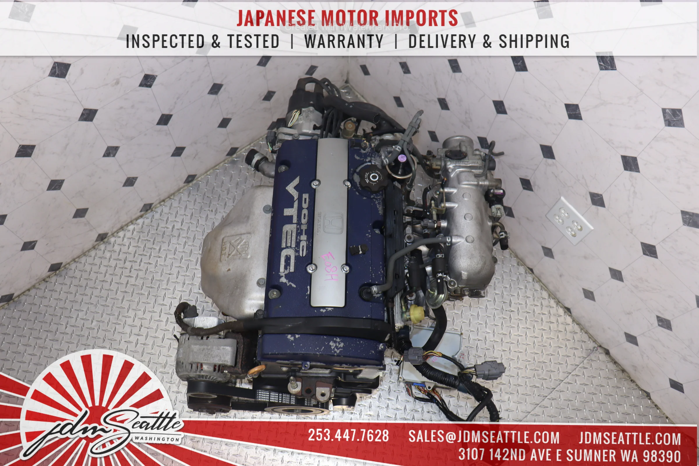JDM H23A BLUE TOP DOHC VTEC ENGINE 98-02 HONDA ACCORD SIR 97-01 HONDA PRELUDE 2.3L - Image 10