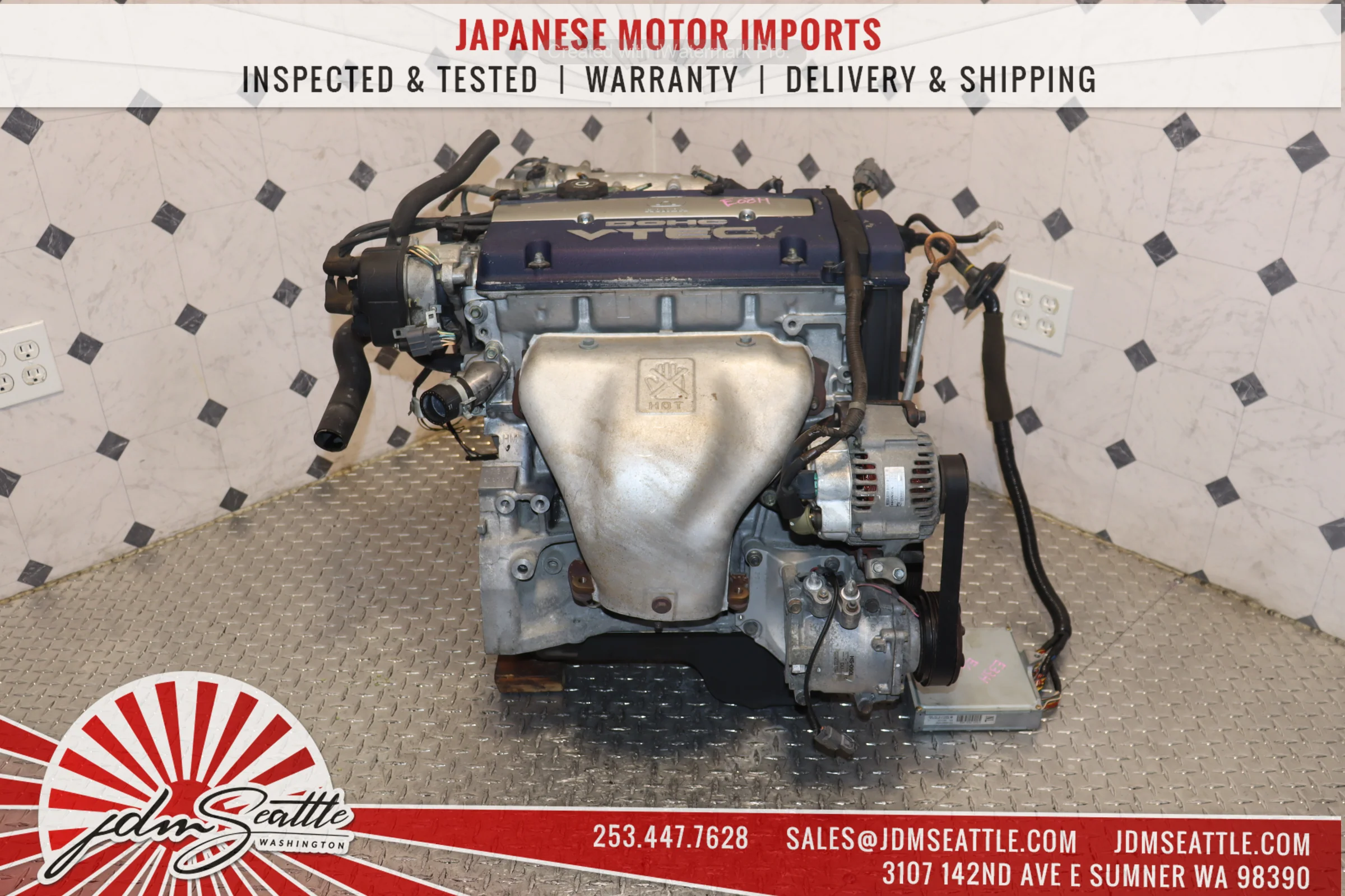 JDM H23A BLUE TOP DOHC VTEC ENGINE 98-02 HONDA ACCORD SIR 97-01 HONDA PRELUDE 2.3L - Image 3