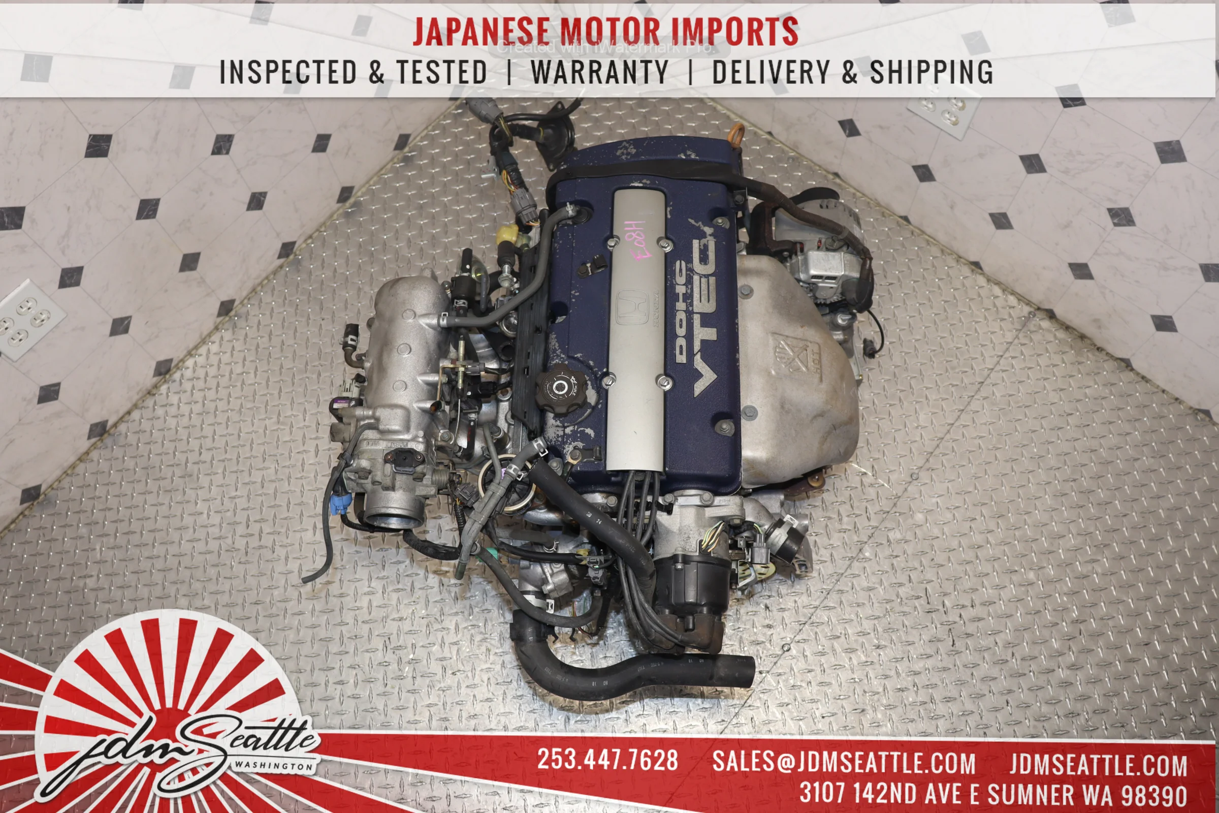 JDM H23A BLUE TOP DOHC VTEC ENGINE 98-02 HONDA ACCORD SIR 97-01 HONDA PRELUDE 2.3L - Image 4