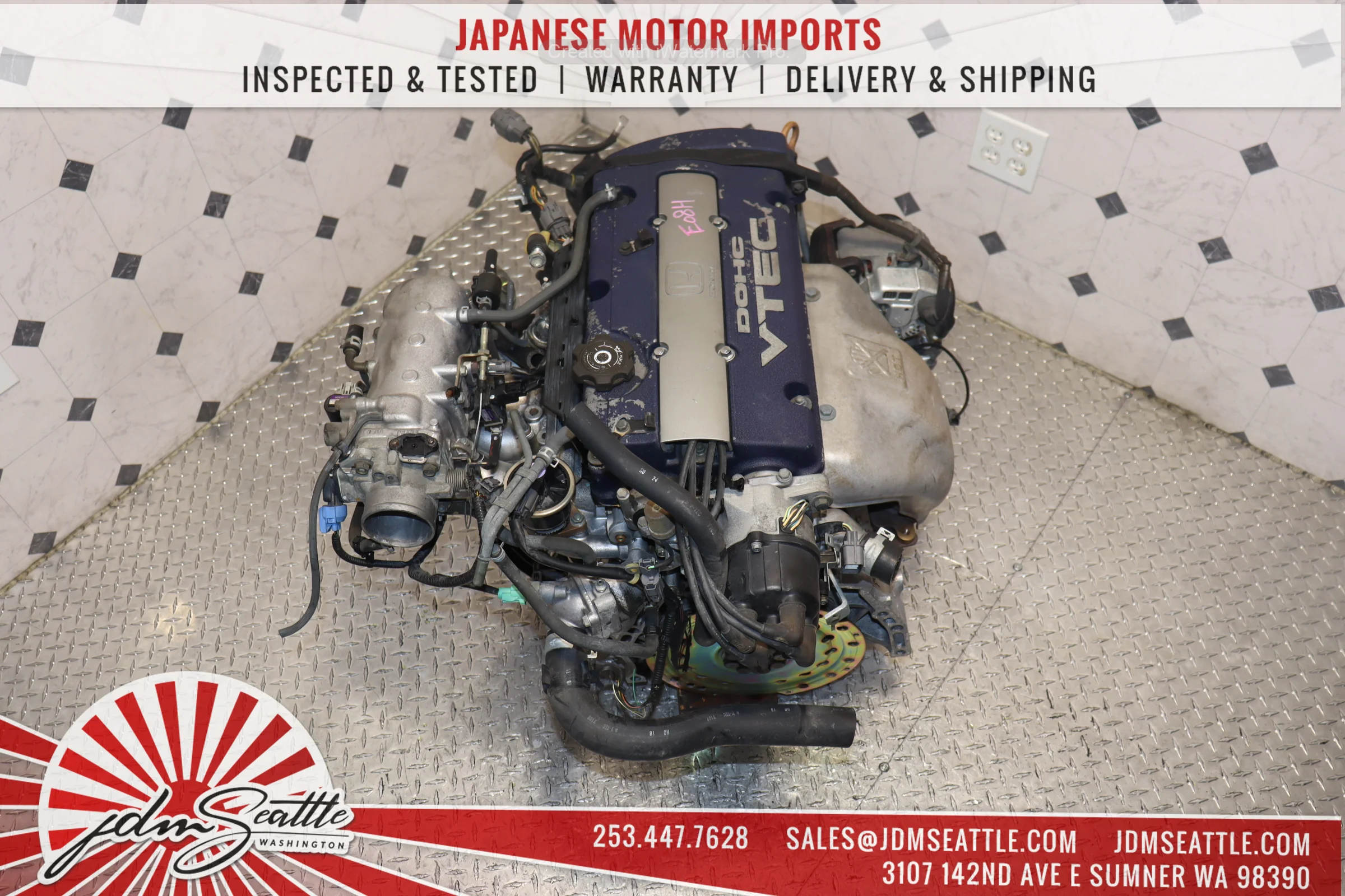 JDM H23A BLUE TOP DOHC VTEC ENGINE 98-02 HONDA ACCORD SIR 97-01 HONDA PRELUDE 2.3L - Image 5