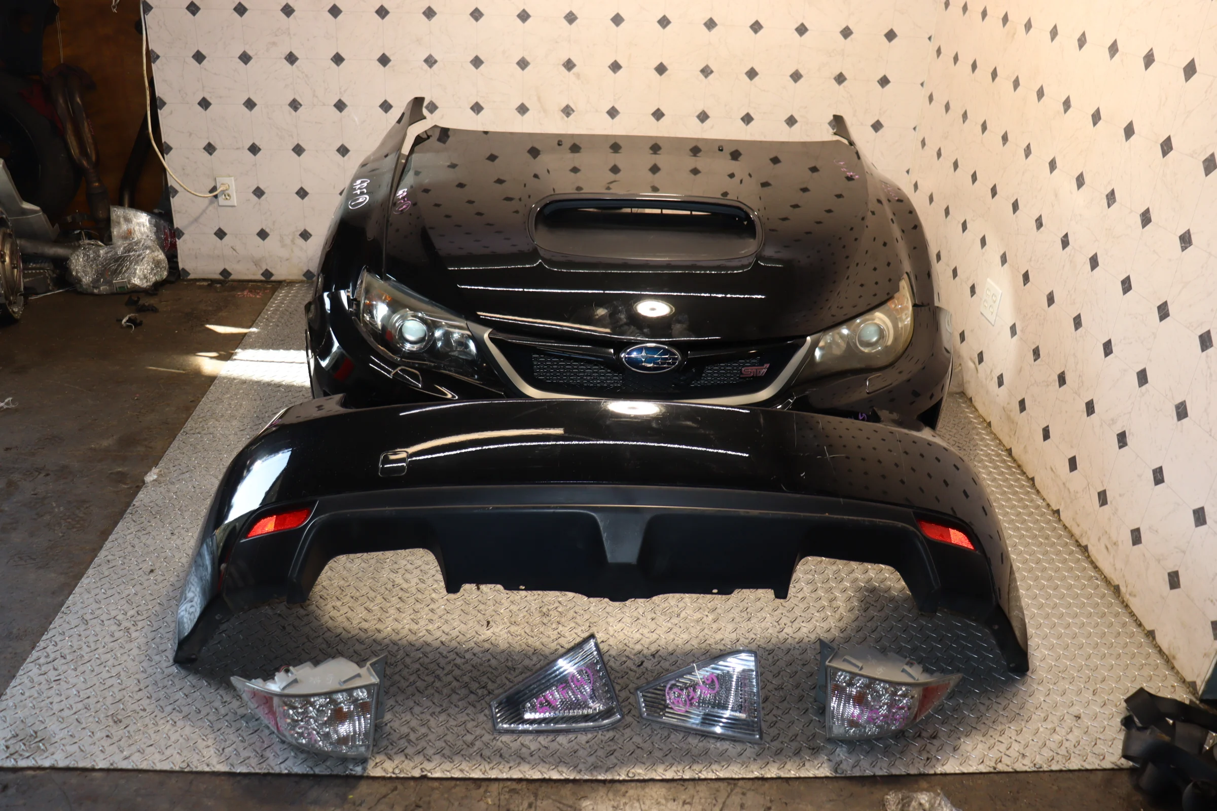 JDM SUBARU WRX STI 08-14 V10 FRONT END CONVERSION NOSE CUT AND SET - Image 12