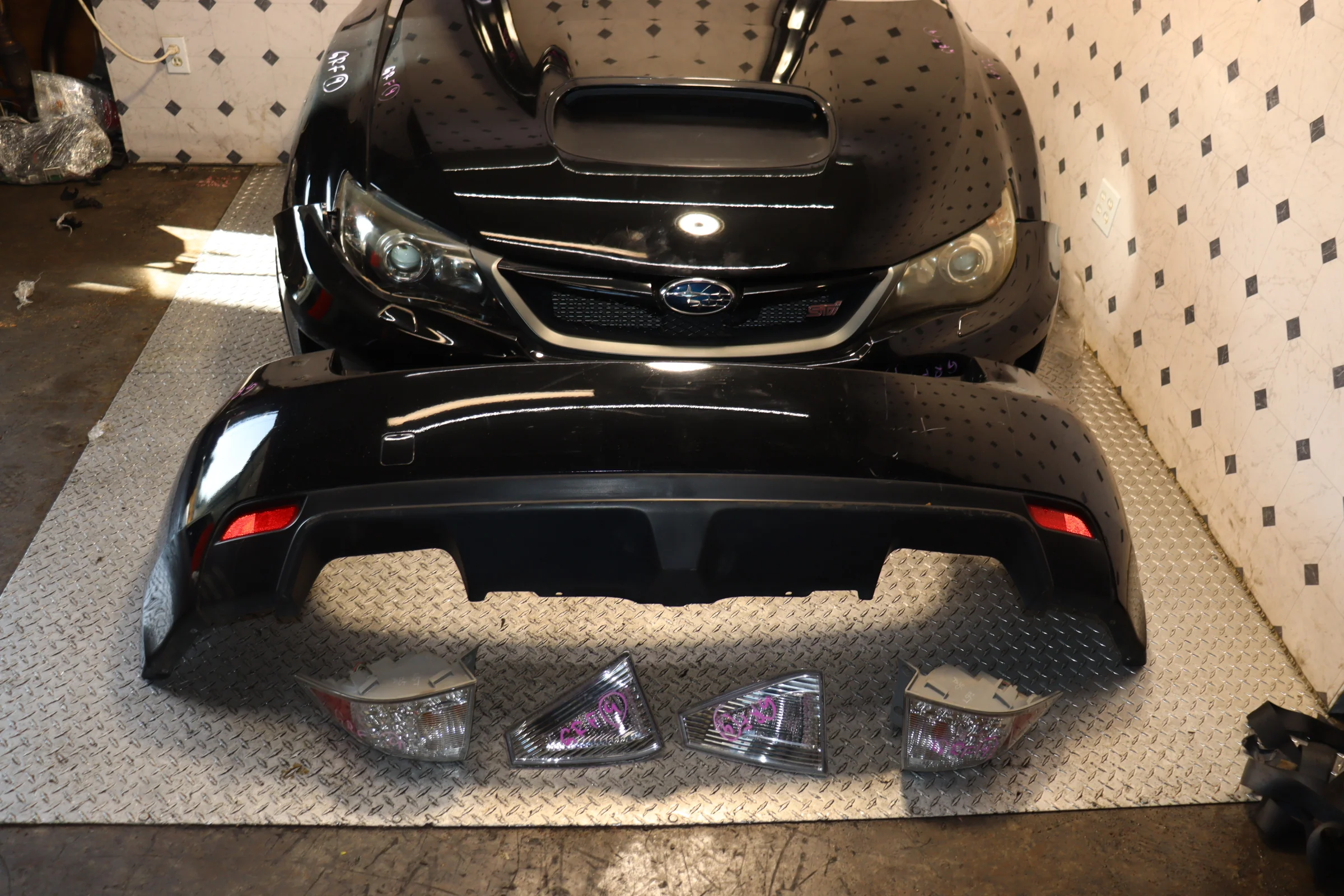 JDM SUBARU WRX STI 08-14 V10 FRONT END CONVERSION NOSE CUT AND SET - Image 15